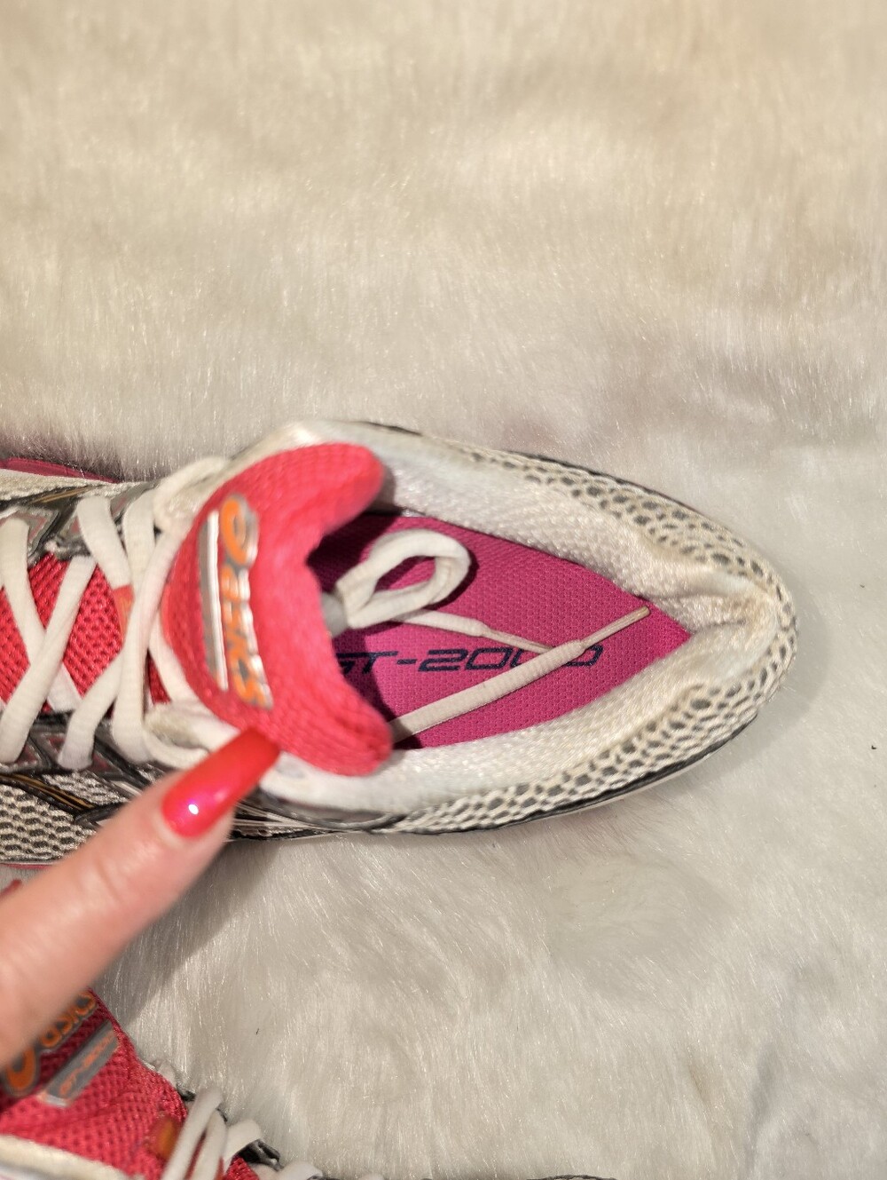 ASICS Gel Surveyor 3 Women's Running Shoes - White, Pink & Orange Accents - Picture 8 of 13